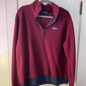 Patagonia Woolyester Fleece Pullover - Men's XL - Dark red